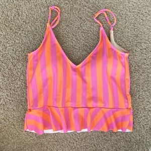 Kortni Jeane Scoop Back Top in Pink/Orange